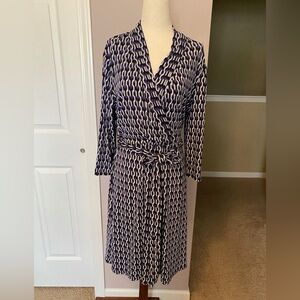 Liz Claiborne Geometric Fit-and-Flare Cocktail Dress Size L